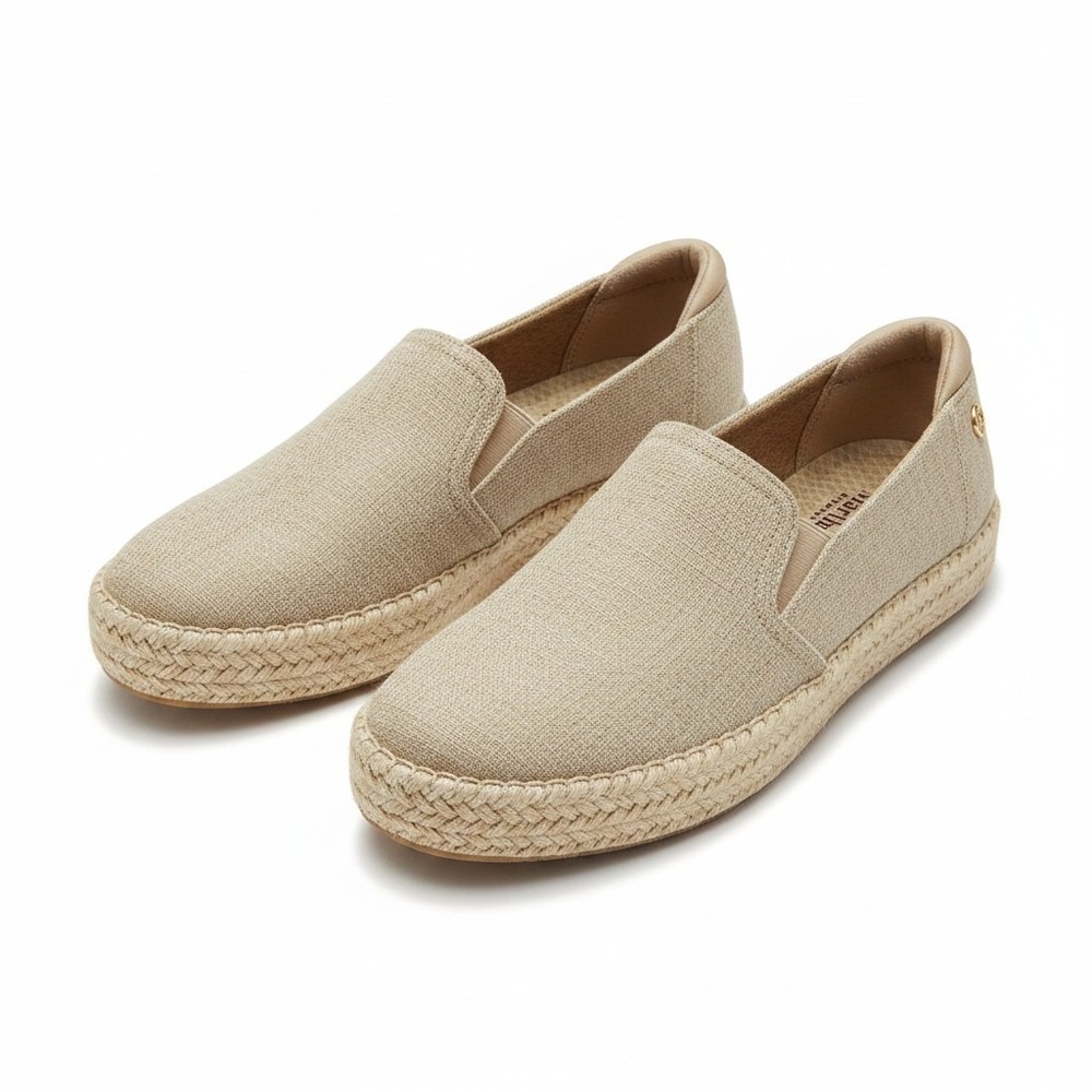 Skechers Martha Stewart BOBS Sesame Womens 9 Natural Linen Espadrille Slip On